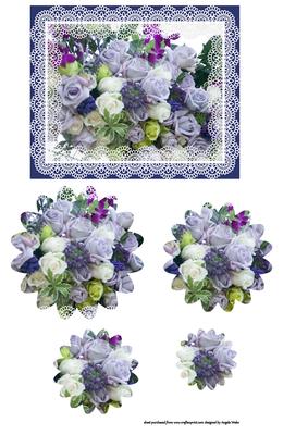 Blues and Lilacs Lace Topper