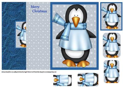 Cool Penquin No Hole Foldback Card