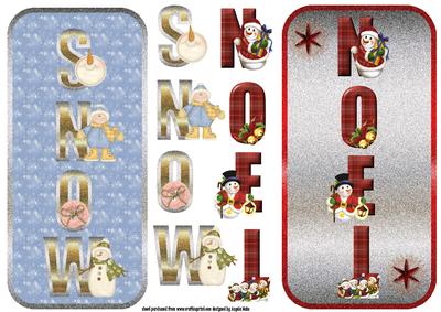 Snow and Noel Word Toppers