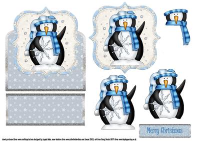 Snowflake Penguin Easel Front and Stopper