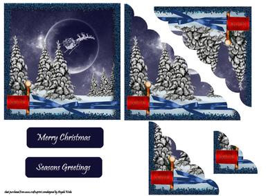 Santa Flying from the North Pole