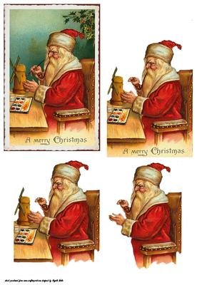 Santa Working on the Toys