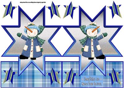 Snowperson on a Star Fold Card