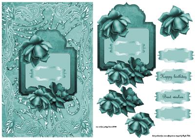Crystals and Roses Card