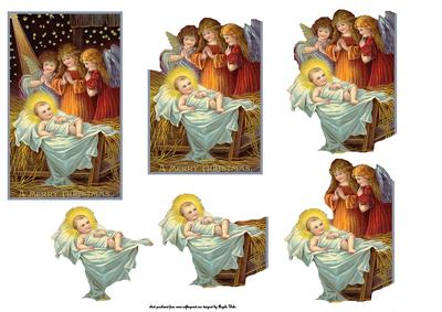 Angels Watching Over Baby Jesus