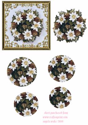 White Poinsettia Wreath
