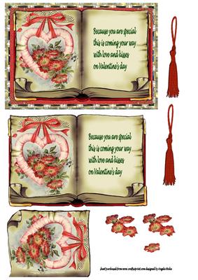 Heartand Flowers for You on Valentine's Day