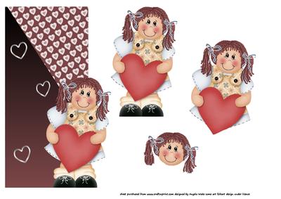 Dolls and Hearts Mock Teardrop