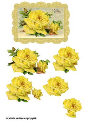 Yellow Birthday Rose