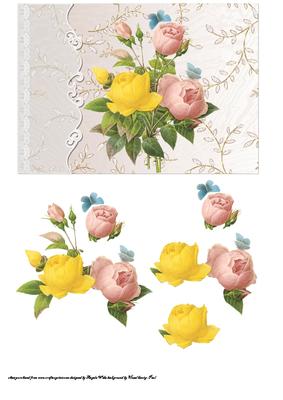 Butterfly and Roses