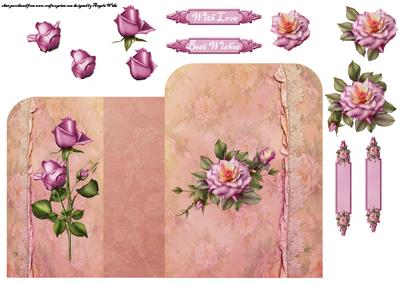 Vintage Rose Shaped Fold Back
