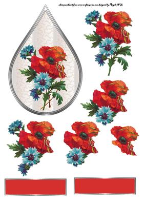 Wild Flower Poppy and Cornflower