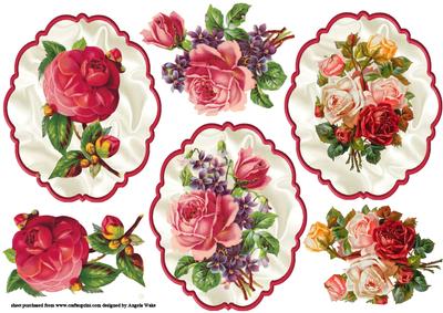 Pink Florals Toppers
