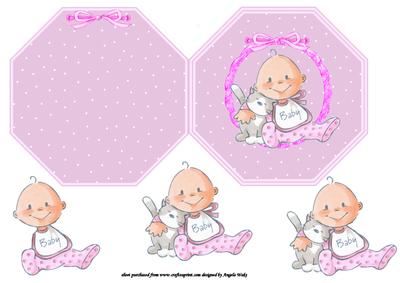 Baby Girl and Cat Octagon