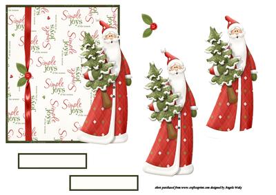 Red Santa Over the Side Edge