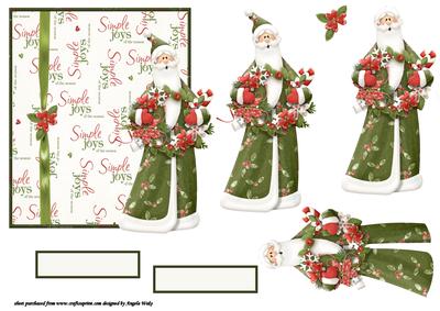 Vintage Green Santa