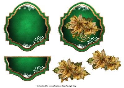 Gold Poinsettia Easel