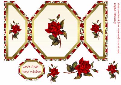 Red Roses with Gold