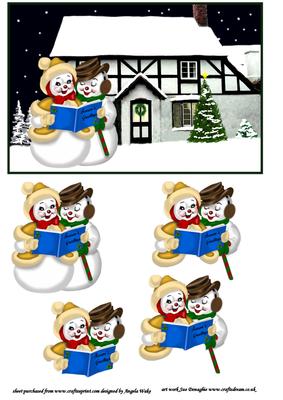 Snow People Carolers