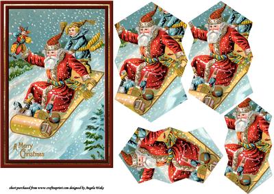 Santa Having Fun on His Sledge