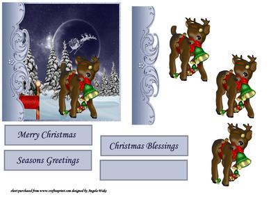 Santa Flying from the North Pole