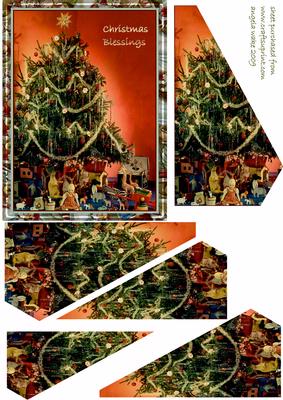 Vintage Tree with Toys Around It