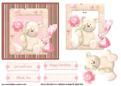 Beary Love and Flowers