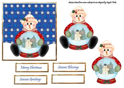 Snowman with His Snowglobe
