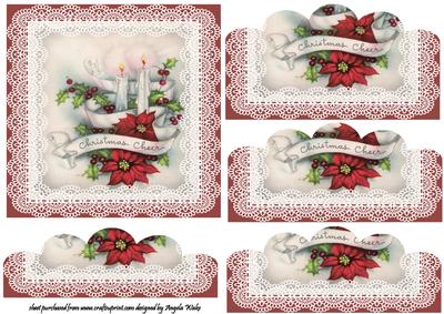 Christmas Cheer, Candles and Poinsettia