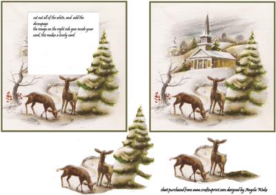 Reindeer in the Snow
