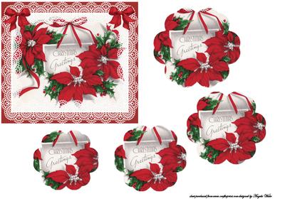 Lace with Red Poinsettias
