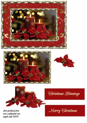 Poinsettias and Candles