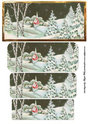 Christmas Scene Dl Card