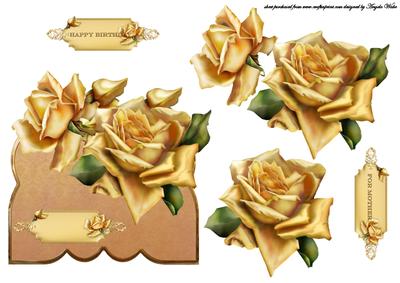 Gold Roses Over the Edge