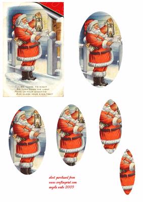 Santa Looking at His List