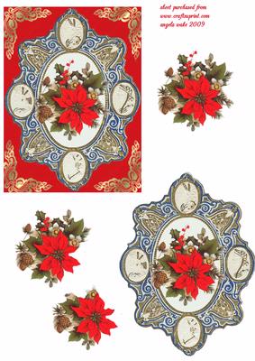 Victorian Frame and Christmas Flowers