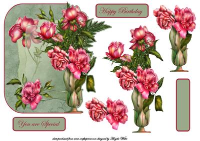 Vase of Red Roses