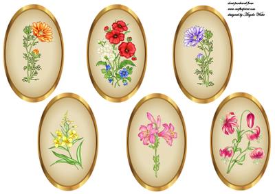 Mixed Floral Cameos