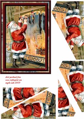 Santa Hanging Up the Stockings