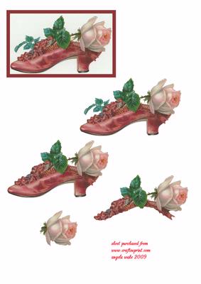 Pink Shoe and Pink Rose