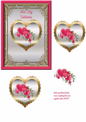 Gold Heart for My Valentine