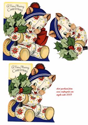 Poinsettia Kitten