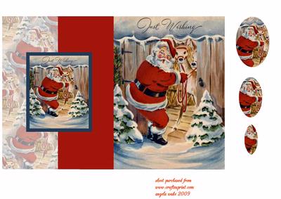 Santa and His Reindeers