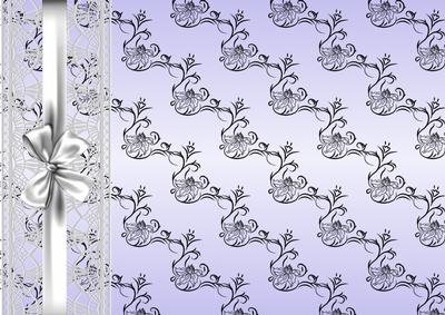 Silver Floral, Lace and Ribbon