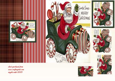 Santa in His Car