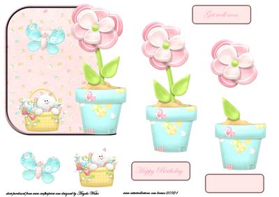 Pink Flower in a Pot