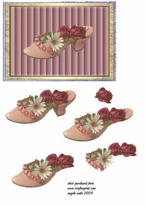 The Pink Shoe Dressed with Flowers