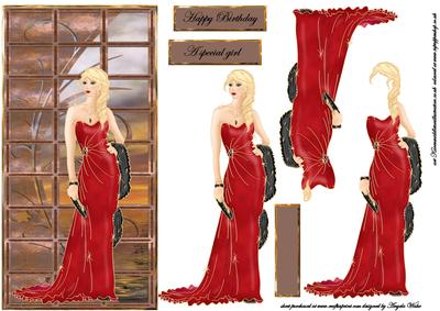 Party Girl,in the Red Dress