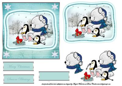Polar Bear and Penguin Friends