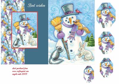 The Snowman with the Robin on His Hat